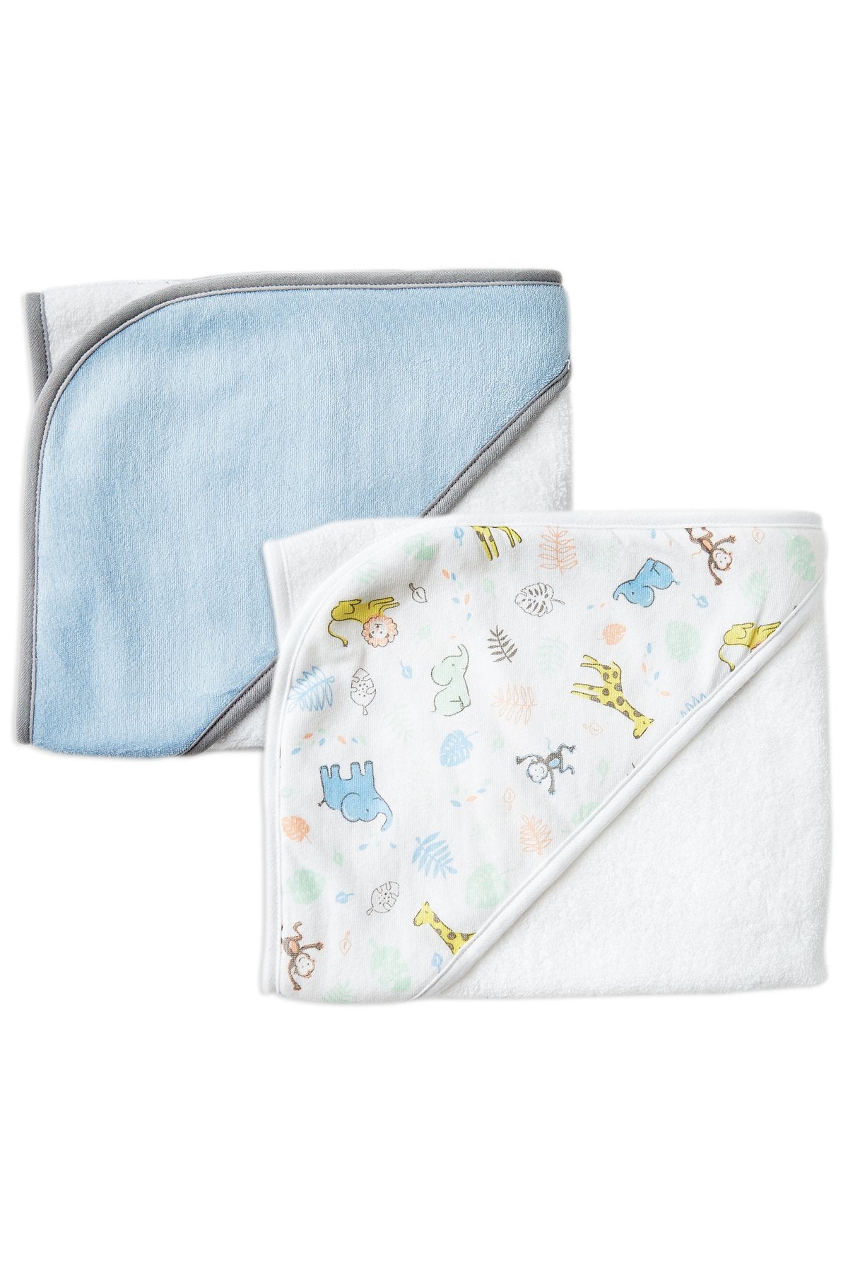 The Little Linen Company - Hooded Towel (2Pk) - Jungle Mates