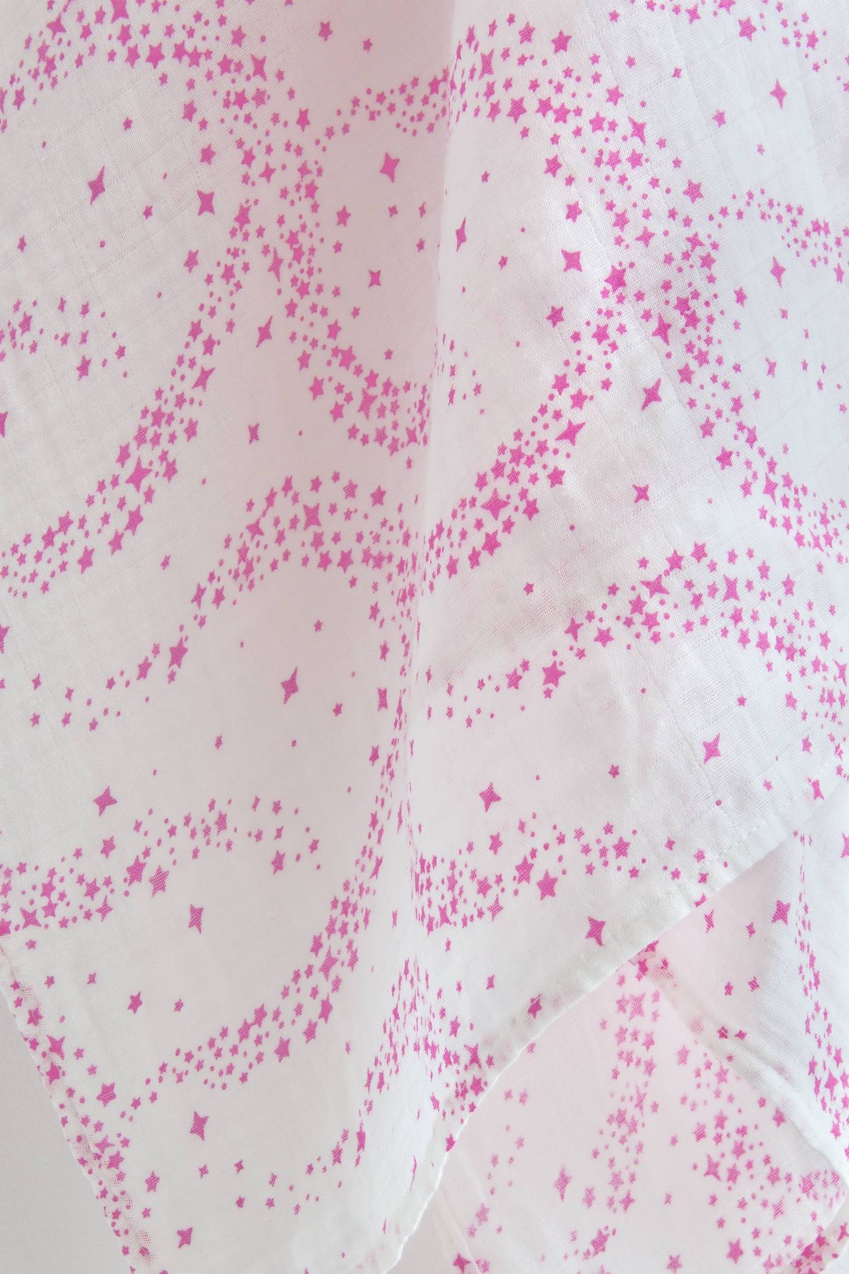 The Little Linen Company - Cotton Muslin Baby Swaddle - Starlight Pink