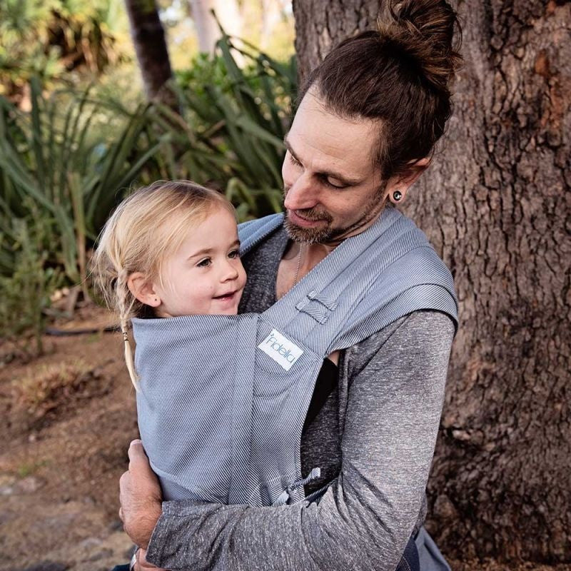 Fidella Fly Tai - MeiTai babycarrier Limited Edition - Lines Light Blue (Toddler Size) - Meh Dai - Fidella - Afterpay - Zippay Carry Them Close