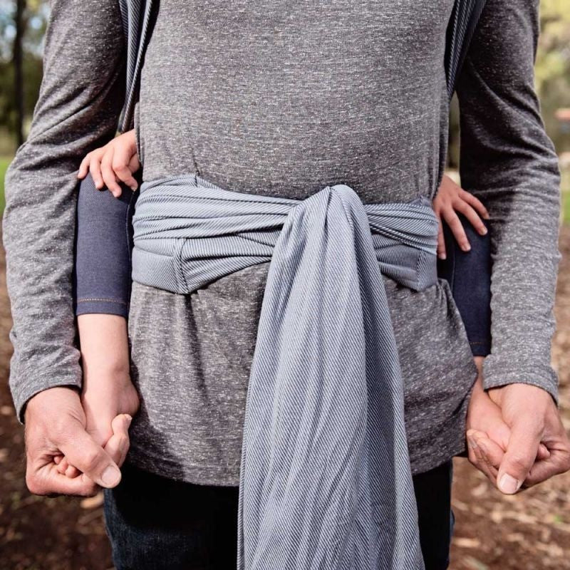 Fidella Fly Tai - MeiTai babycarrier Limited Edition - Lines Light Blue (Toddler Size) - Meh Dai - Fidella - Afterpay - Zippay Carry Them Close