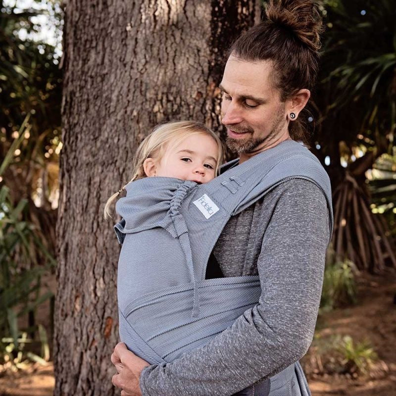 Fidella Fly Tai - MeiTai babycarrier Limited Edition - Lines Light Blue (Toddler Size) - Meh Dai - Fidella - Afterpay - Zippay Carry Them Close