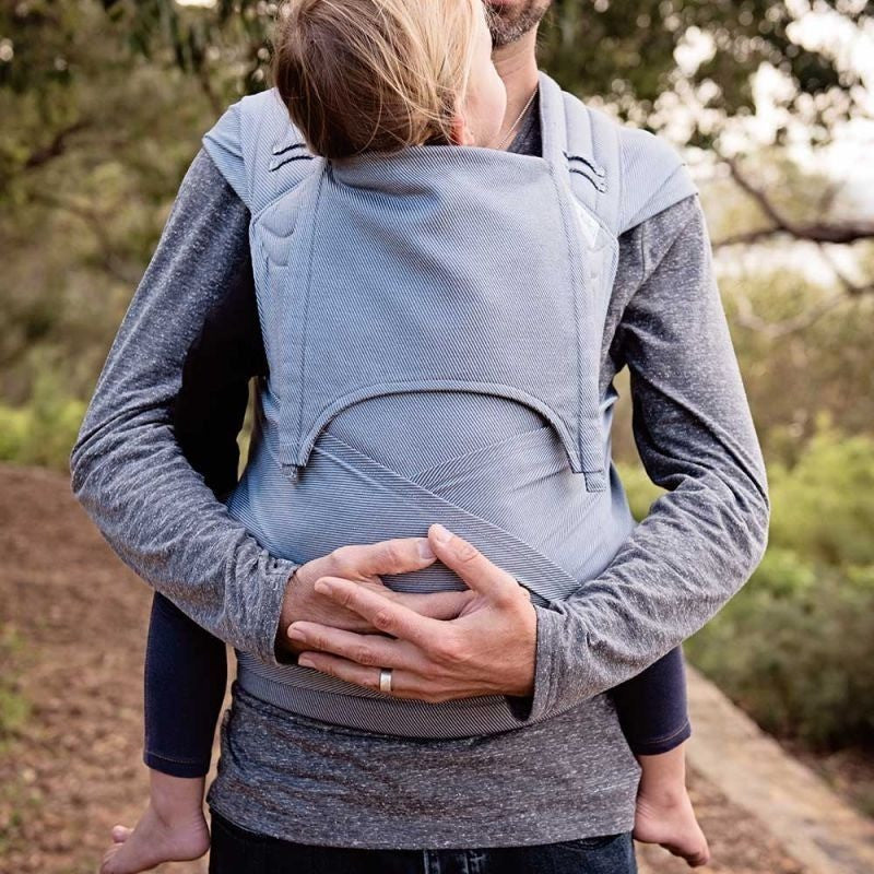 Fidella Fly Tai - MeiTai babycarrier Limited Edition - Lines Light Blue (Toddler Size) - Meh Dai - Fidella - Afterpay - Zippay Carry Them Close