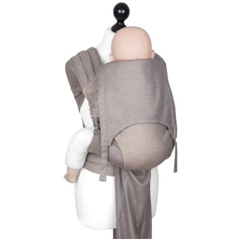 Fidella Fly Tai - MeiTai babycarrier Limited Edition - Lines Warm Taupe (Toddler Size) - Meh Dai - Fidella - Afterpay - Zippay Carry Them Close