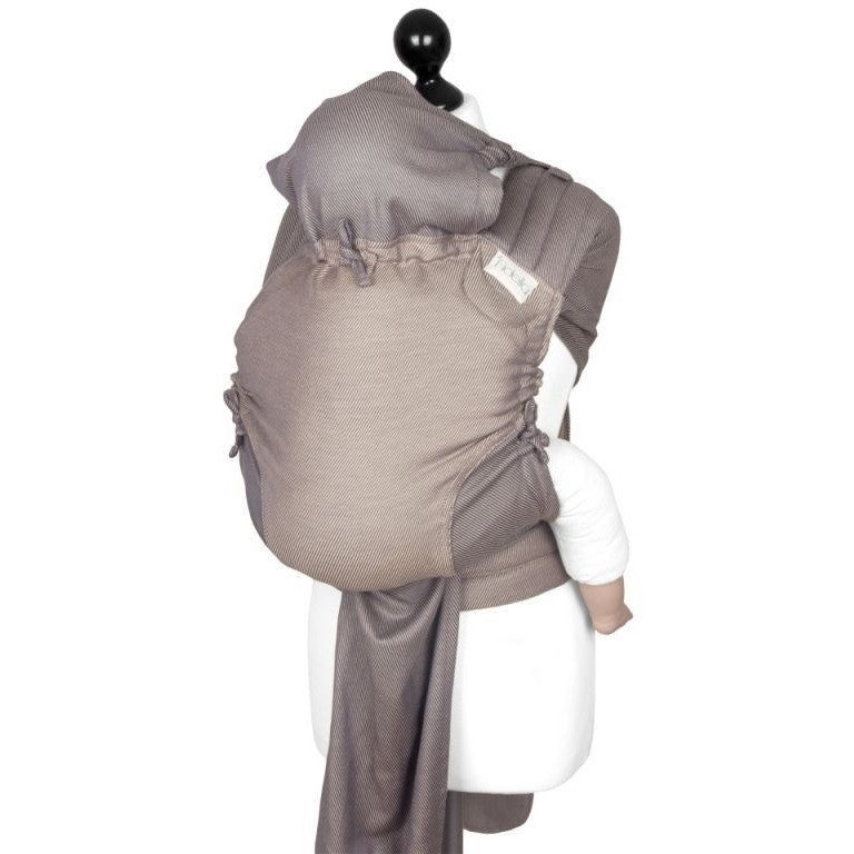 Fidella Fly Tai - MeiTai babycarrier Limited Edition - Lines Warm Taupe (Toddler Size) - Meh Dai - Fidella - Afterpay - Zippay Carry Them Close