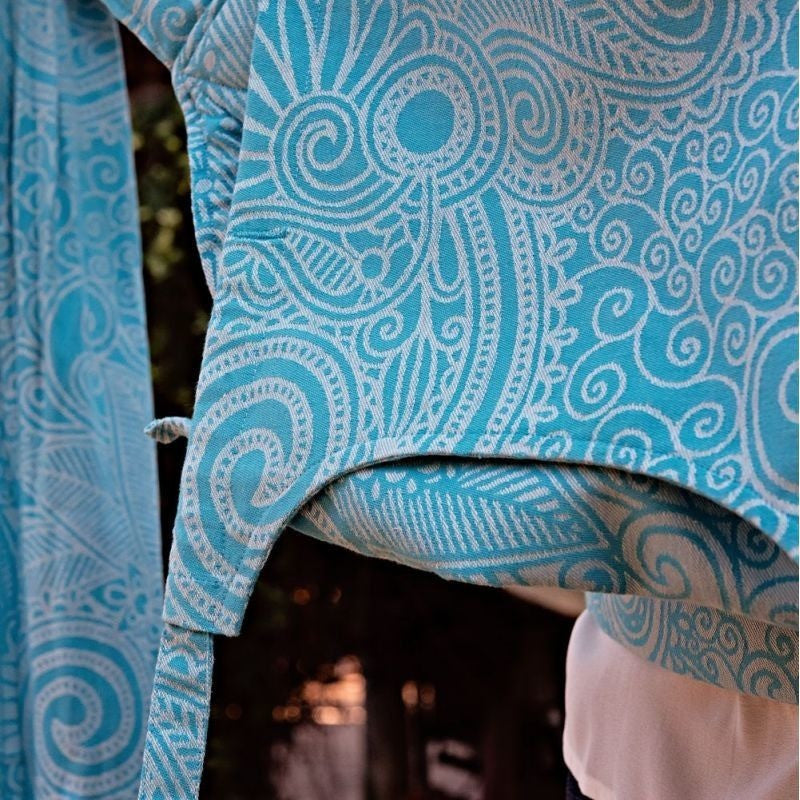 Fidella Fly Tai - MeiTai babycarrier Limited Edition - Masala Scuba Blue (Toddler Size) - Meh Dai - Fidella - Afterpay - Zippay Carry Them Close