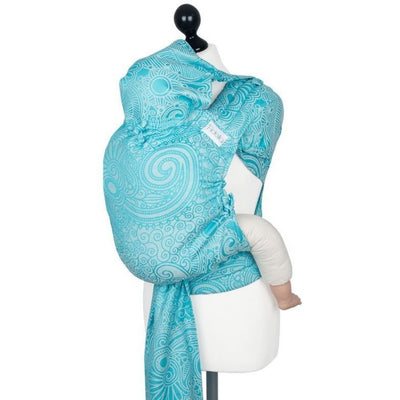 Fidella Fly Tai - MeiTai babycarrier Limited Edition - Masala Scuba Blue (Toddler Size) - Meh Dai - Fidella - Afterpay - Zippay Carry Them Close