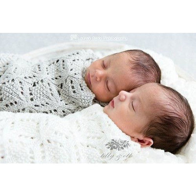 Tilly and Otto - Heirloom Blanket in Peonie {Grey} - Baby Blankets - Tilly and Otto - Afterpay - Zippay Carry Them Close
