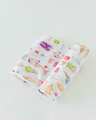 Little Unicorn - Cotton Muslin Baby Swaddle - Brain Freeze