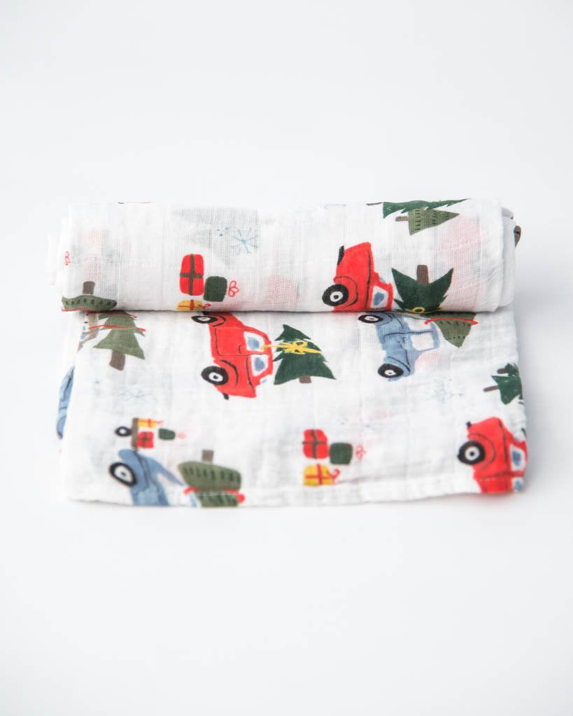 Little Unicorn - Cotton Muslin Baby Swaddle - Holiday Haul