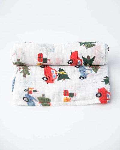 Little Unicorn - Cotton Muslin Baby Swaddle - Holiday Haul