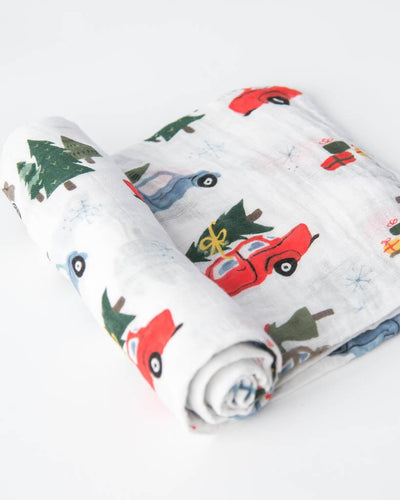 Little Unicorn - Cotton Muslin Baby Swaddle - Holiday Haul