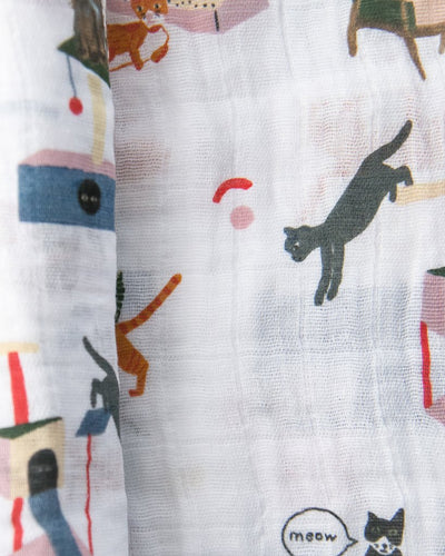 Little Unicorn - Cotton Muslin Baby Swaddle - Meow