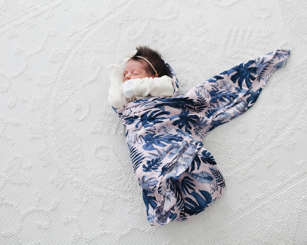 Little Unicorn - Cotton Muslin Baby Swaddle - Tropical Pink