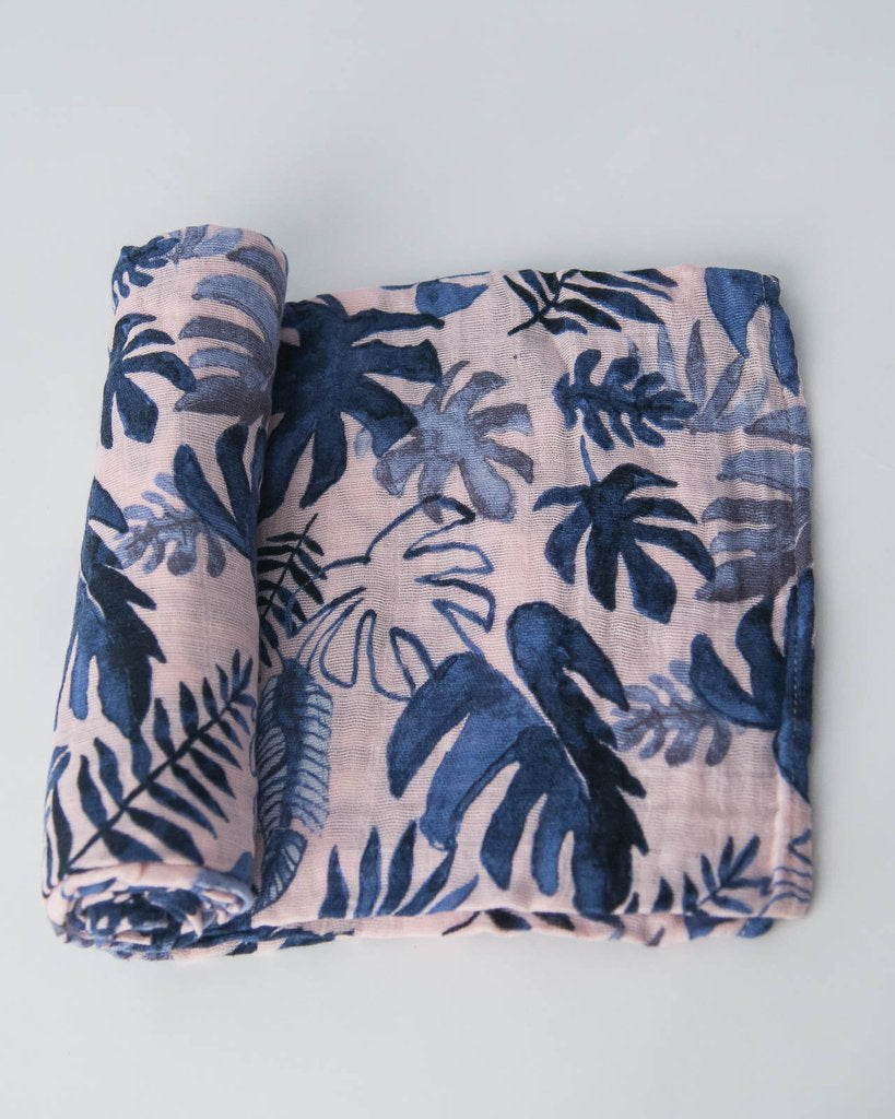 Little Unicorn - Cotton Muslin Baby Swaddle - Tropical Pink