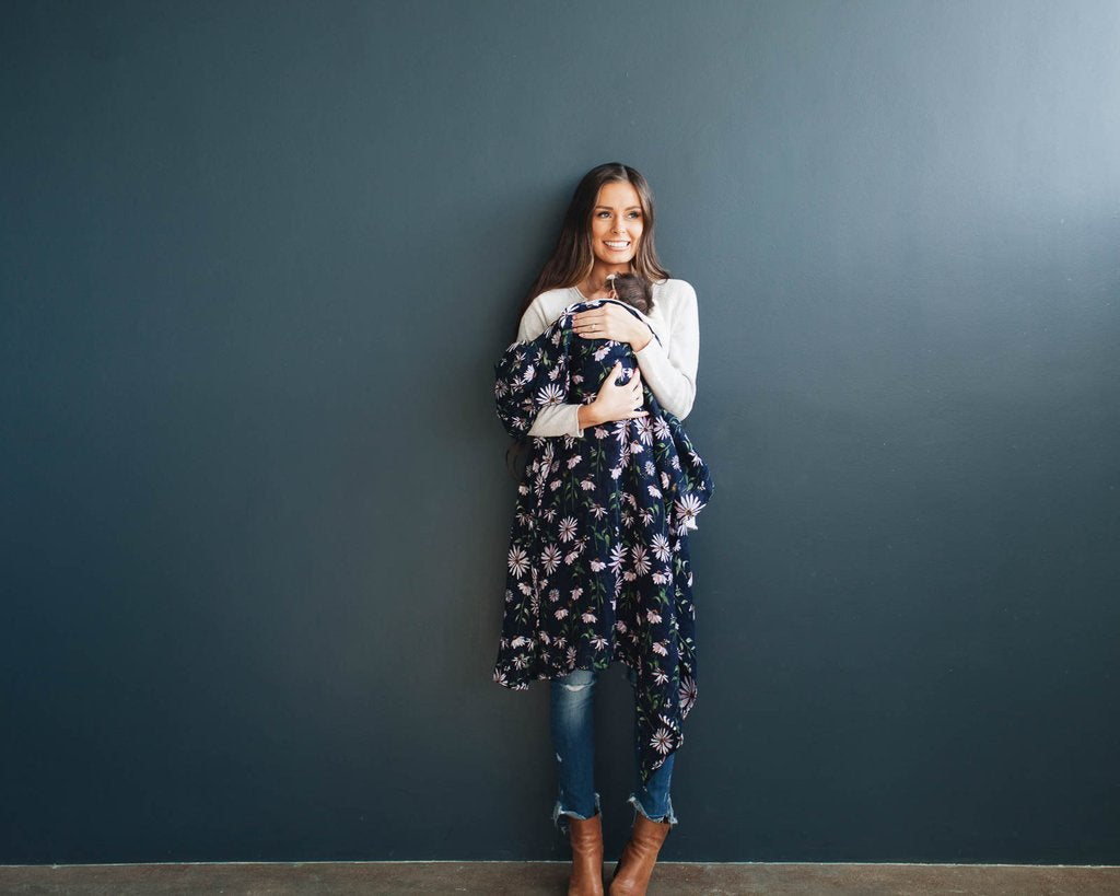 Little Unicorn - Cotton Muslin Baby Swaddle - Dark Coneflower