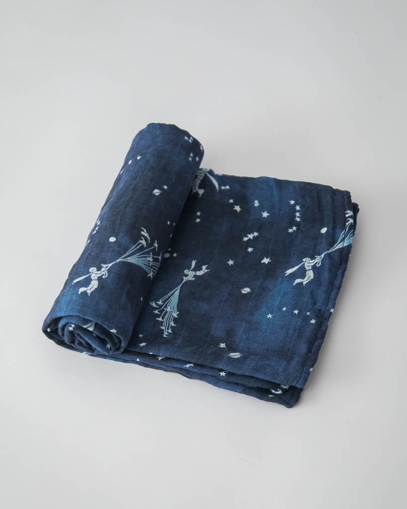 Little Unicorn - Cotton Muslin Baby Swaddle - Flock of Stars