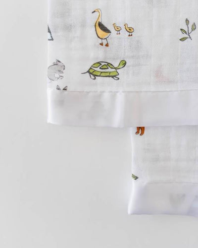 Little Unicorn - Muslin Security Blankets Comforter - Forest Friends (set of 2)