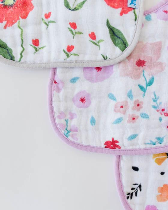 Little Unicorn - Snap Bib 3 Set - Floral Medley