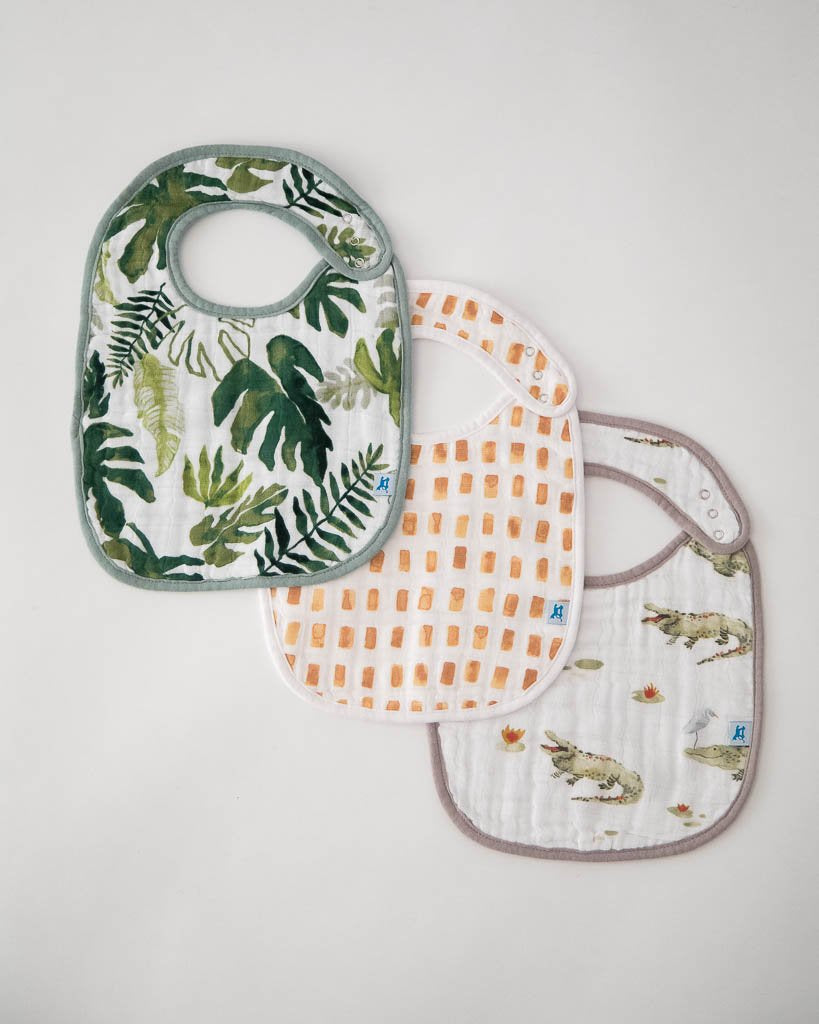 Little Unicorn - Snap Bib 3 Set - Gators