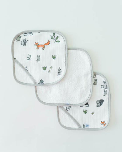 Little Unicorn - Wash Cloth Set (3pk) - Forest Friends