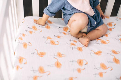 Little Unicorn - Cotton Muslin Cot Sheet - Pink Ladies