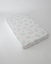 Little Unicorn - Cotton Muslin Cot Sheet - Pink Peony