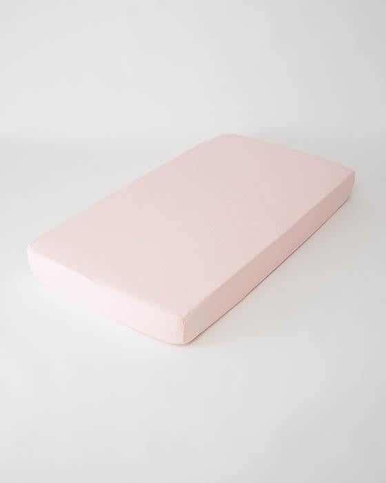 Little Unicorn - Cotton Muslin Cot Sheet - Blush