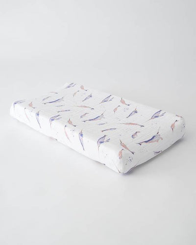 Little Unicorn - Changing Pad Cover - Narwhal