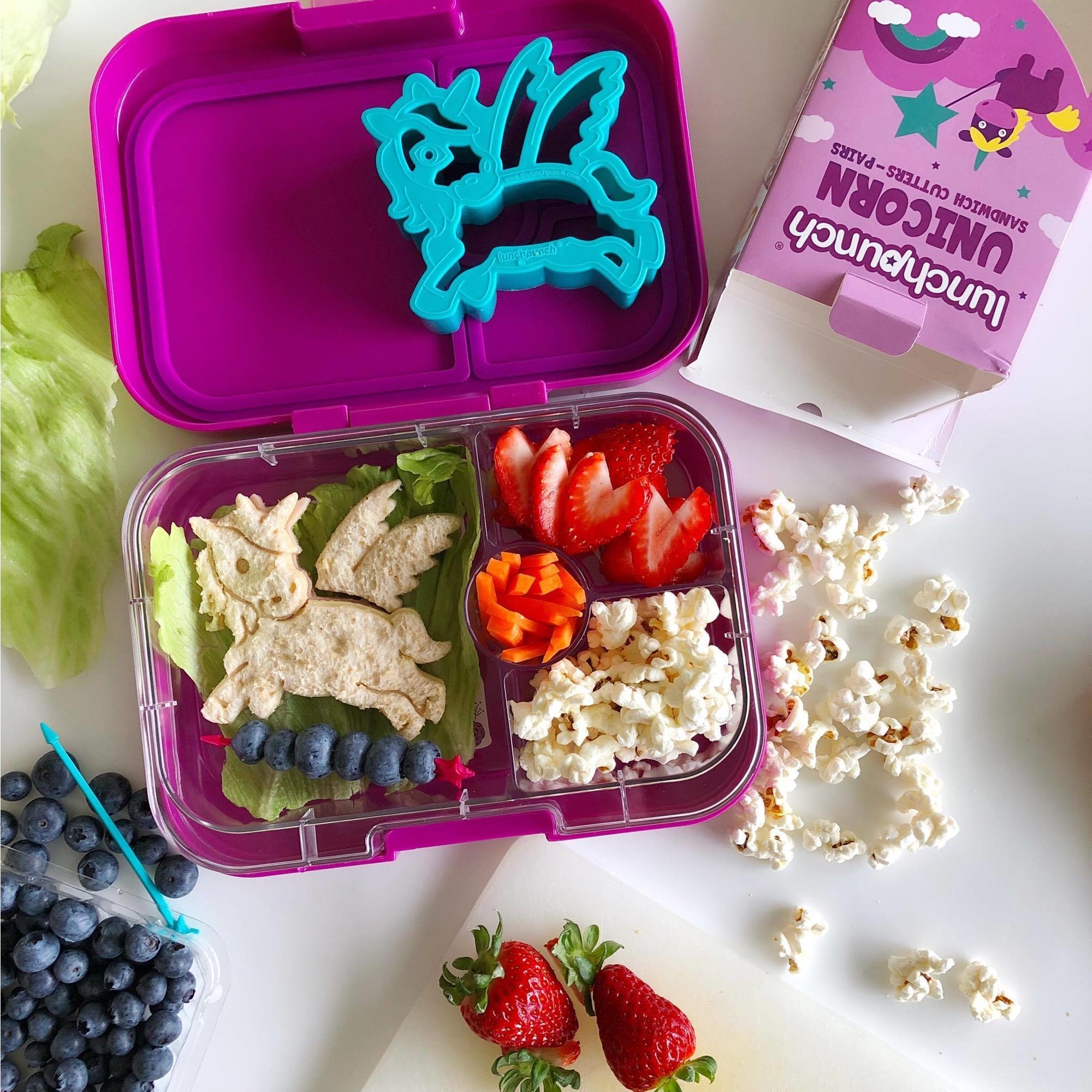 Lunch Punch Sandwich Cutters Pairs - I Love Unicorns