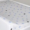 Little Turtle Baby - Changing Pad Cover - Pale Blue & Grey Spots