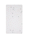 Little Turtle Baby - Fitted Cot Sheet - Pale Pink & Grey Spots
