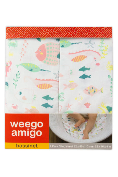 Weegoamigo Fitted Cot Sheet (2Pk) - Mermaid