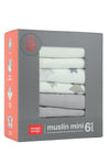Weegoamigo - Bamboo Mini Muslin (6pk) - Stars Grey