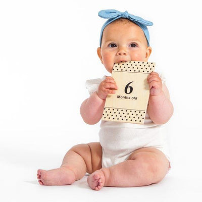 All4Ella Milestone Cards - White (wood) - Gift - All4Ella - Afterpay - Zippay Carry Them Close