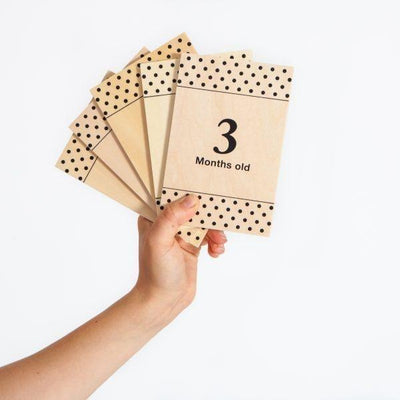 All4Ella Milestone Cards - White (wood) - Gift - All4Ella - Afterpay - Zippay Carry Them Close